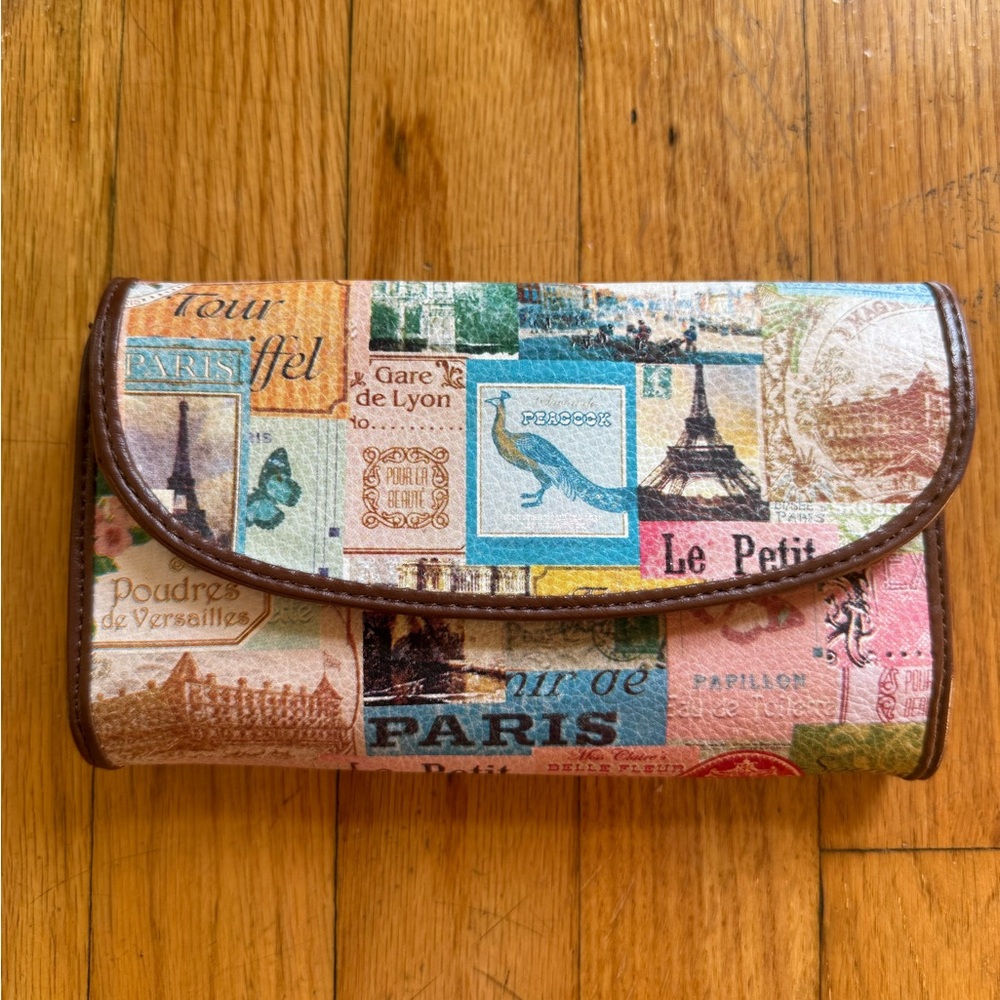 Parisian Print Women's Clutch